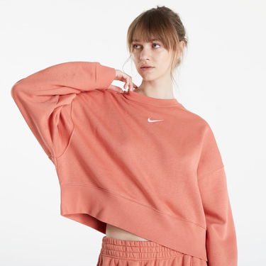 Sweatshirt Nike Sportswear Collection Essentials Oversized Fleece Crew Sweatshirt Lyserød | DJ7665-827, 3