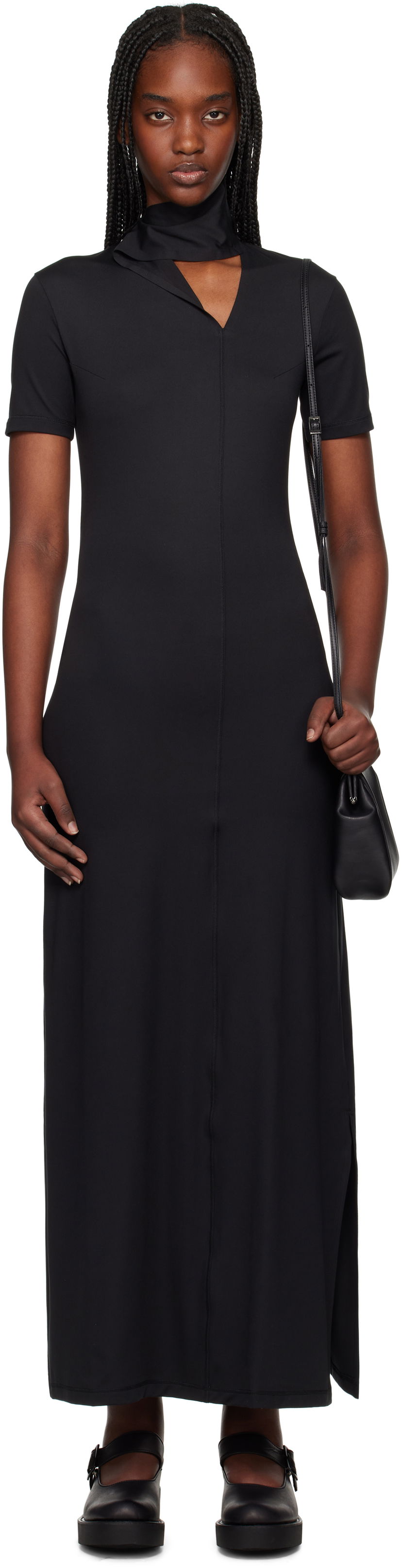 Kjole Y-3 Y-3 Fitted Closure Maxi Dress Sort | JI7088