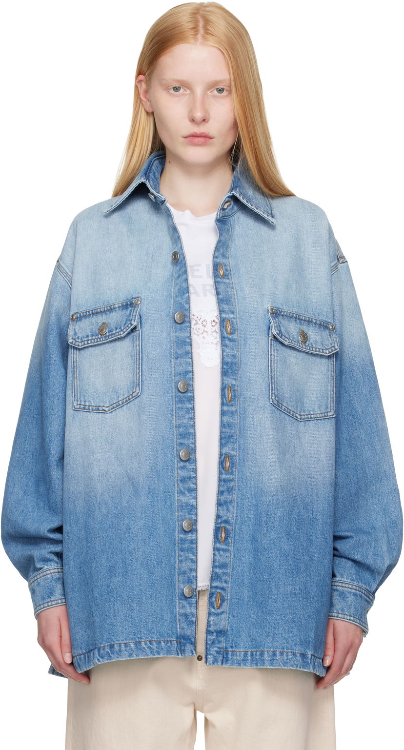 Skjorte Stella McCartney Stella McCartney Iconic Denim Shirt Blå | 6D04113SQH27