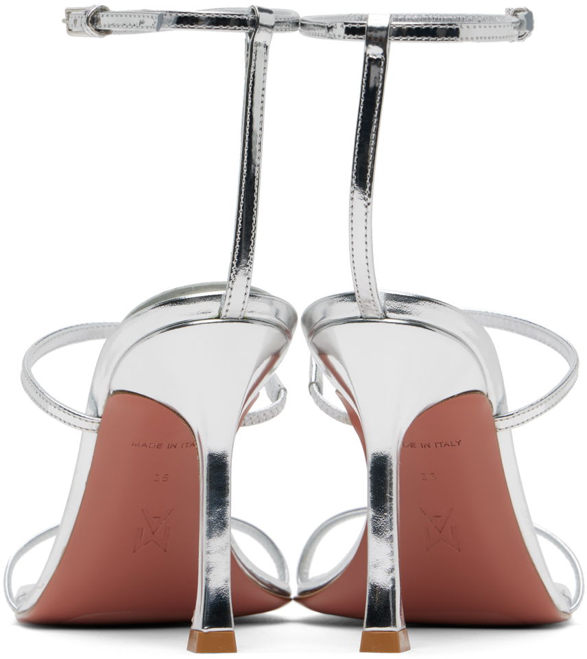 Tilbehør Amina Muaddi Amina Muaddi Maya Heeled Sandals Metalisk | MAYA SANDAL SR PATENT, 1