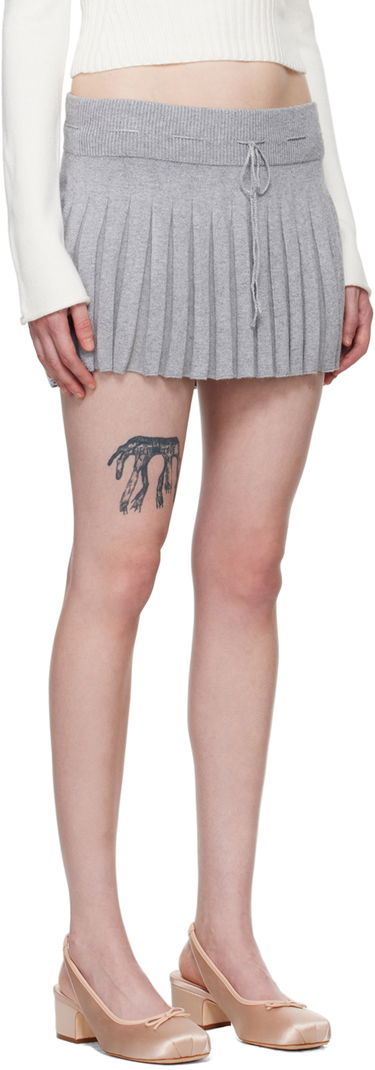 Nederdel GUIZIO Guizio Cielo Pleated Miniskirt Grå | H23610S020, 1
