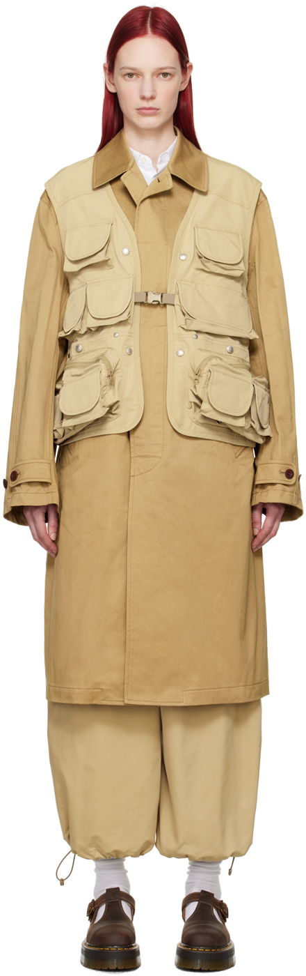 Vest Junya Watanabe Overlay Utility Coat Beige | WM-C001-051