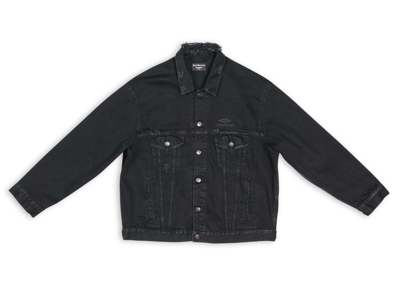 Jakke Balenciaga 3B Sports Icon Large Fit Jacket Sort | 704298TBP470102, 0
