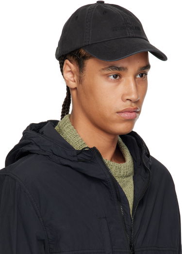 Kasket Stone Island Stone Island Brushed Cotton Gabardine Cap Sort | K1S15 9100002 S0106, 1