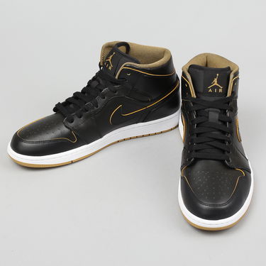 Sneakers og sko Jordan Air Jordan 1 Mid "Black Gold" Sort | 554724-042, 2