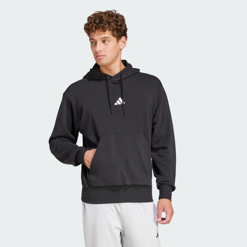 Sweatshirt adidas Performance Essentials Feel Cozy Terry Hoodie Sort | JE3849