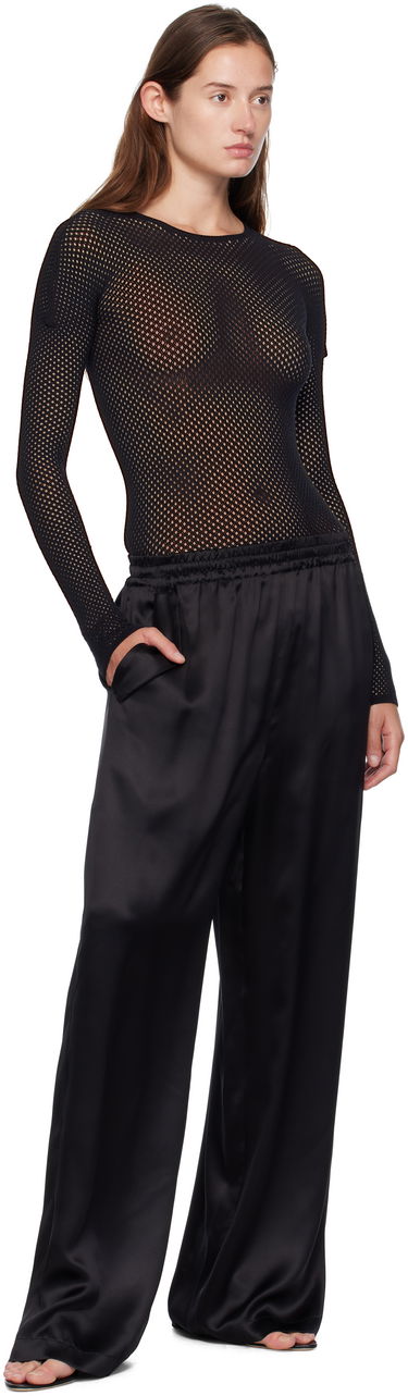 Krop WARDROBE.NYC Rosie Huntington-Whiteley Edition Web Long Sleeve Bodysuit Sort | W1107R18KN, 4