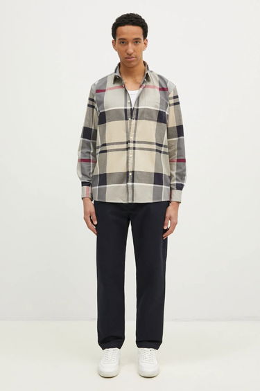 Skjorte Barbour Renford OS Tartan Regular Fit Shirt Beige | MSH5514, 4