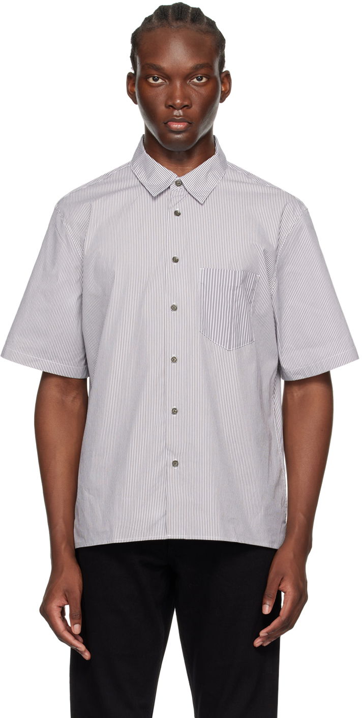 Skjorte rag & bone rag & bone Dalton Striped Shirt Hvid | MBW24PA018MSML
