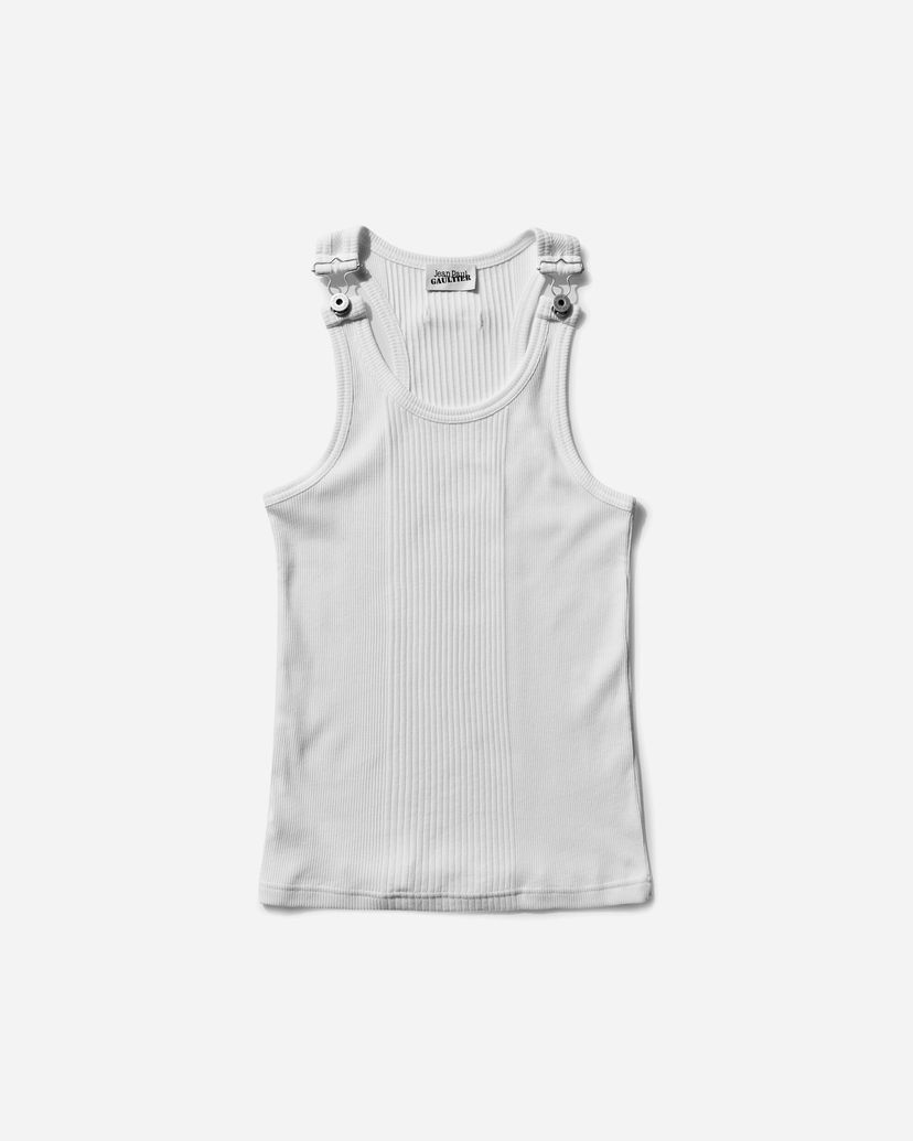 Tanktop Jean Paul Gaultier Patch Tank Top Hvid | 24-25-U-DB023-J054 01