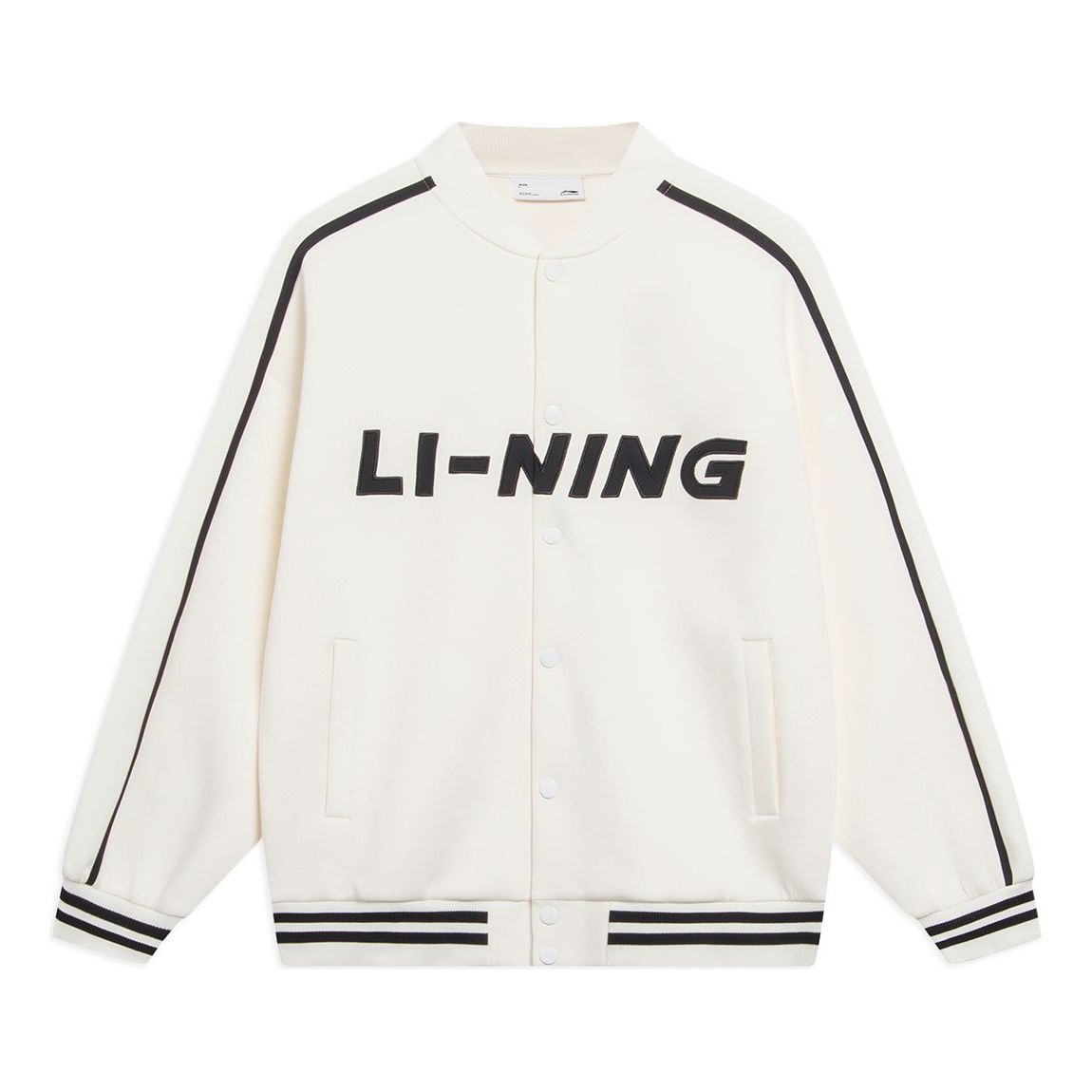 Bomberjakke Li-Ning Striped Graphic Baseball Jacket Hvid | AWDT545-1, 0
