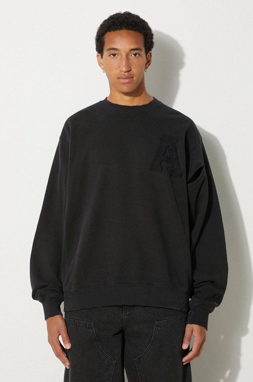 Sweatshirt Ambush Hole Sweatshirt Sort | BMBA004F24FLE0011010