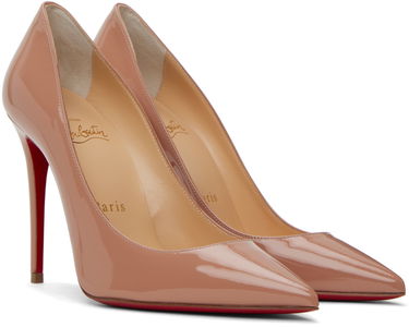 Smykker Christian Louboutin Christian Louboutin Kate 100 Patent Leather Pumps Beige | 3191411, 3