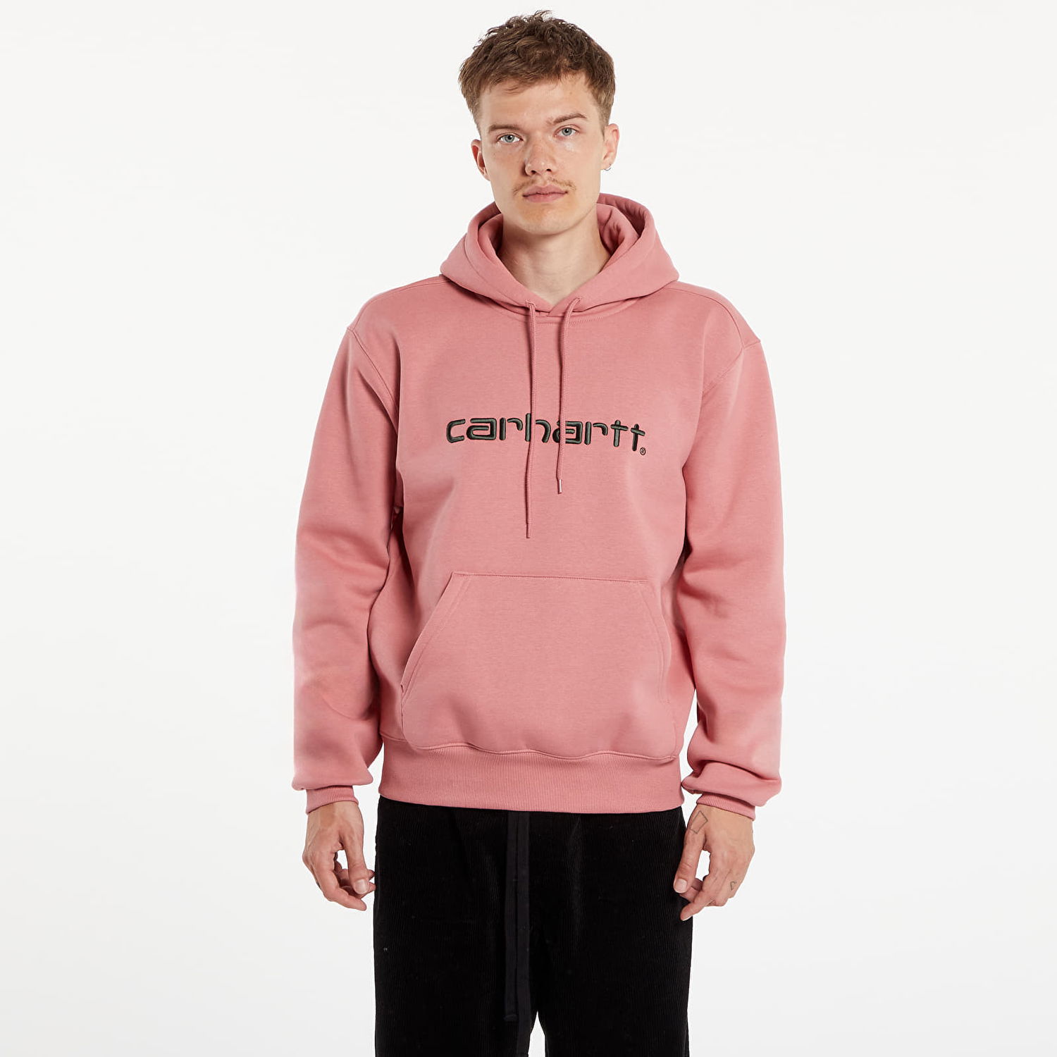 Sweatshirt Carhartt WIP Hooded Sweat UNISEX Dusty Rose/ Sycamore Tree Lyserød | I030547.2DGXX, 0