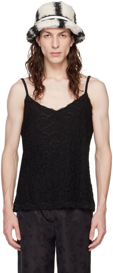 Tanktop Anna Sui Floral Lace Tank Top Sort | M1023J21, 0