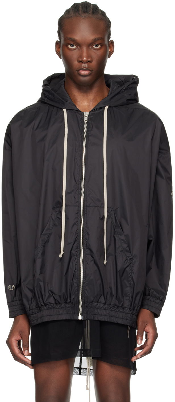 Vindjakke Rick Owens Jumbo Jason's Hoodie Sort | CM01D0632 CHNY