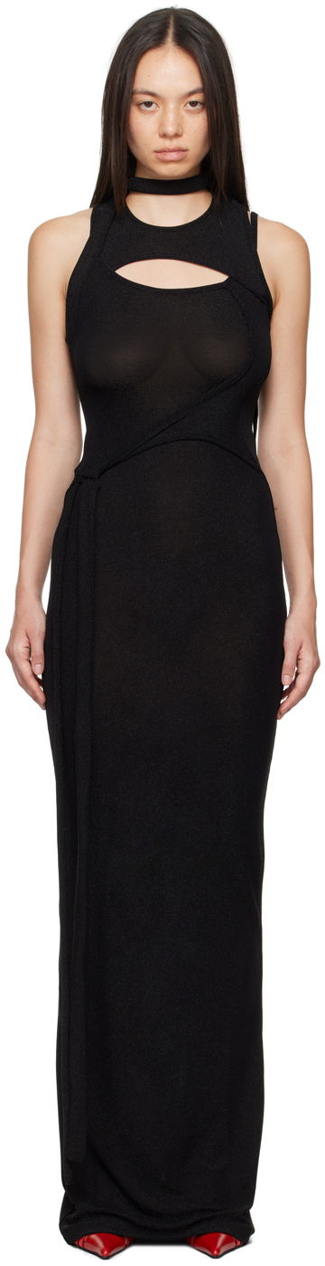 Kjole Ottolinger Ottolinger Layered Cutout Maxi Dress Sort | 1040304921, 0