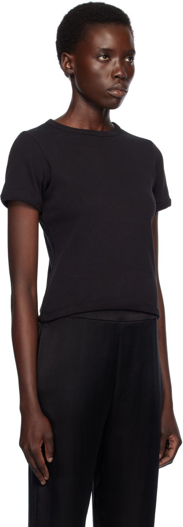 T-shirt The Row The Row Torya Fitted Ribbed T-Shirt Sort | 9062-K660, 1