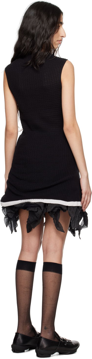 Kjole KIKO KOSTADINOV Kiko Kostadinov Vecto Knit Tunic Minidress Sort | KKWSS25KN03-95, 2