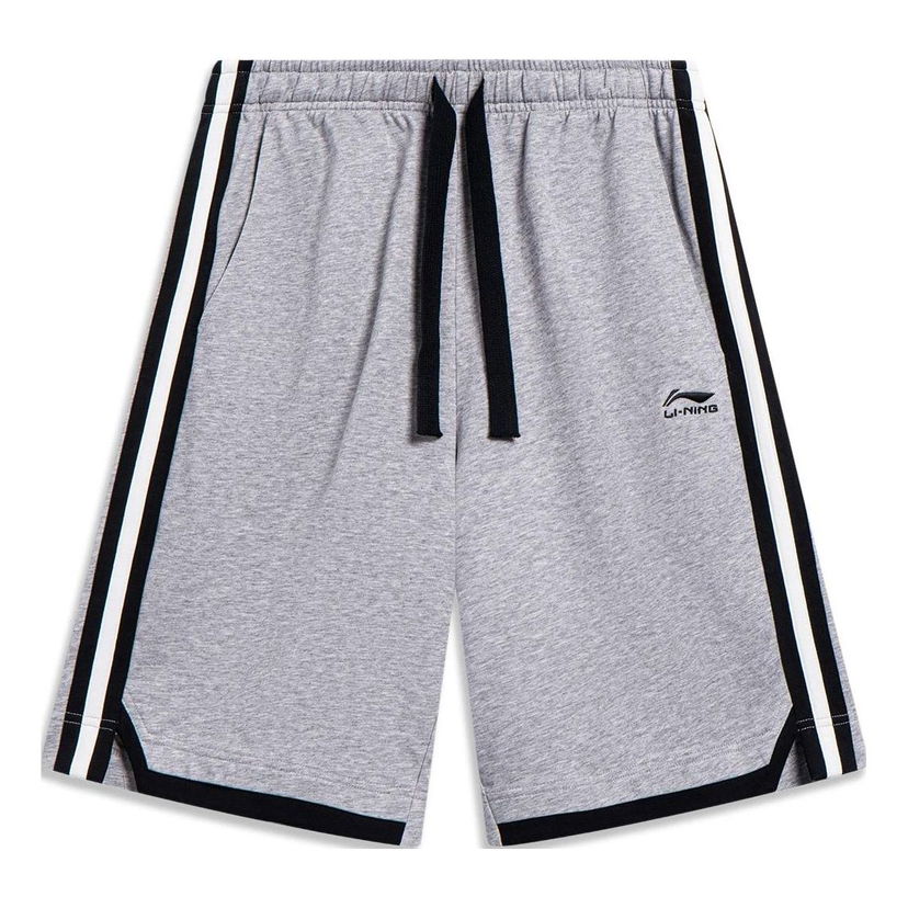 Shorts Li-Ning Color Block Striped Shorts Grå | AKST639-4