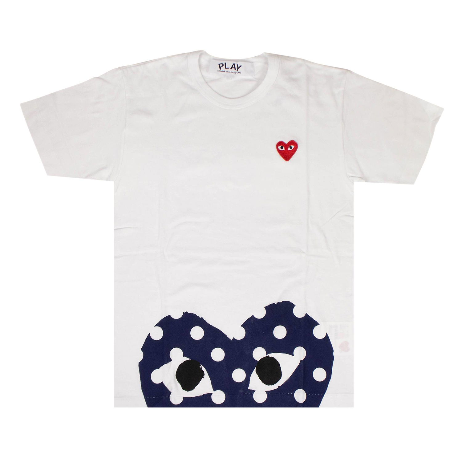 T-shirt Comme des Garçons PLAY Polka Dot Half Heart T-Shirt Hvid | az t236 051 1, 1