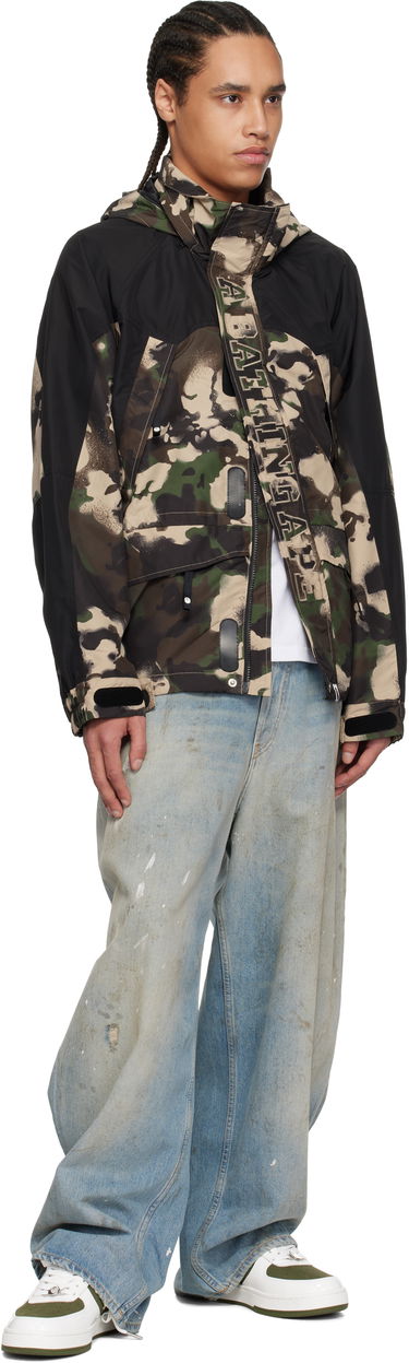Vindjakke BAPE A Bathing Ape Map Camo Snowboard Jacket Grøn | 001LJL301313M, 3
