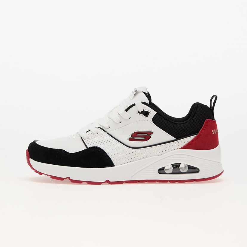 Sneakers og sko Skechers Uno - Retro One White/ Black/ Red Hvid | 183020 WBRD