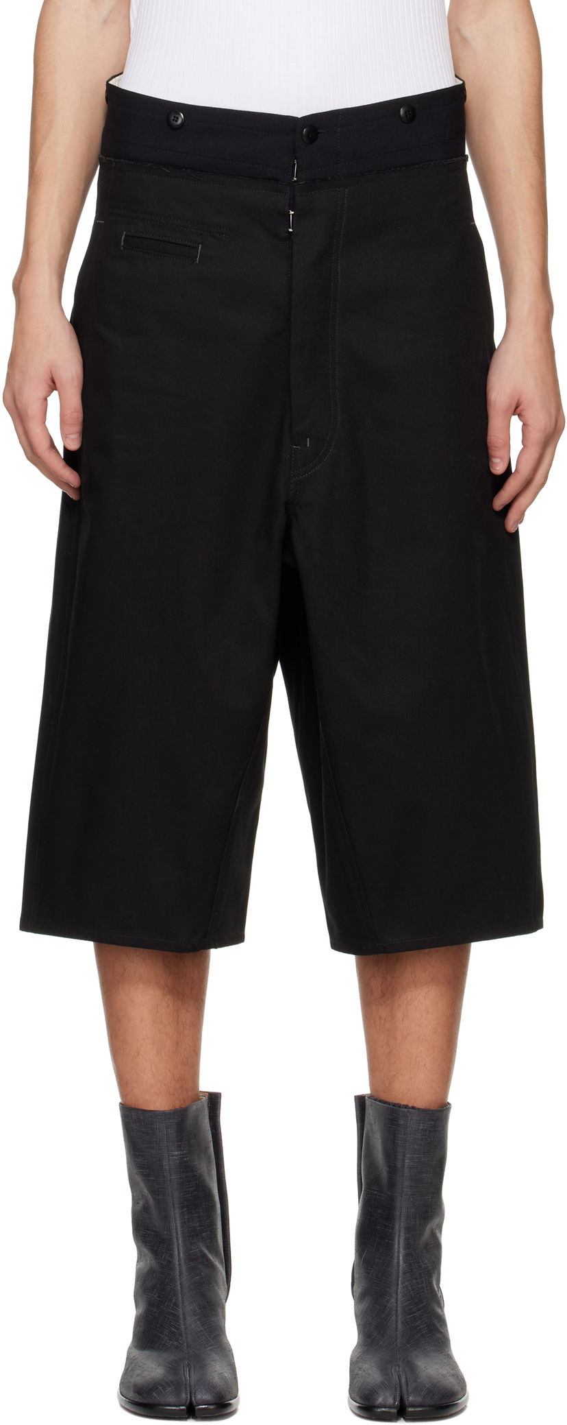 Shorts Maison Margiela Maison Margiela Spliced Cotton Shorts Sort | S50MU0079 M35206