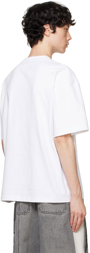 T-shirt Feng Chen Wang Feng Chen Wang Paneled Collar T-Shirt Hvid | FF12TSH713, 2