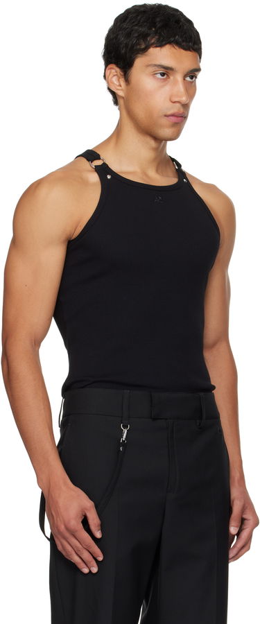 Tanktop Courrèges Courrèges Buckle 90's Rib Tank Top Sort | 325JDE139JS0194, 1