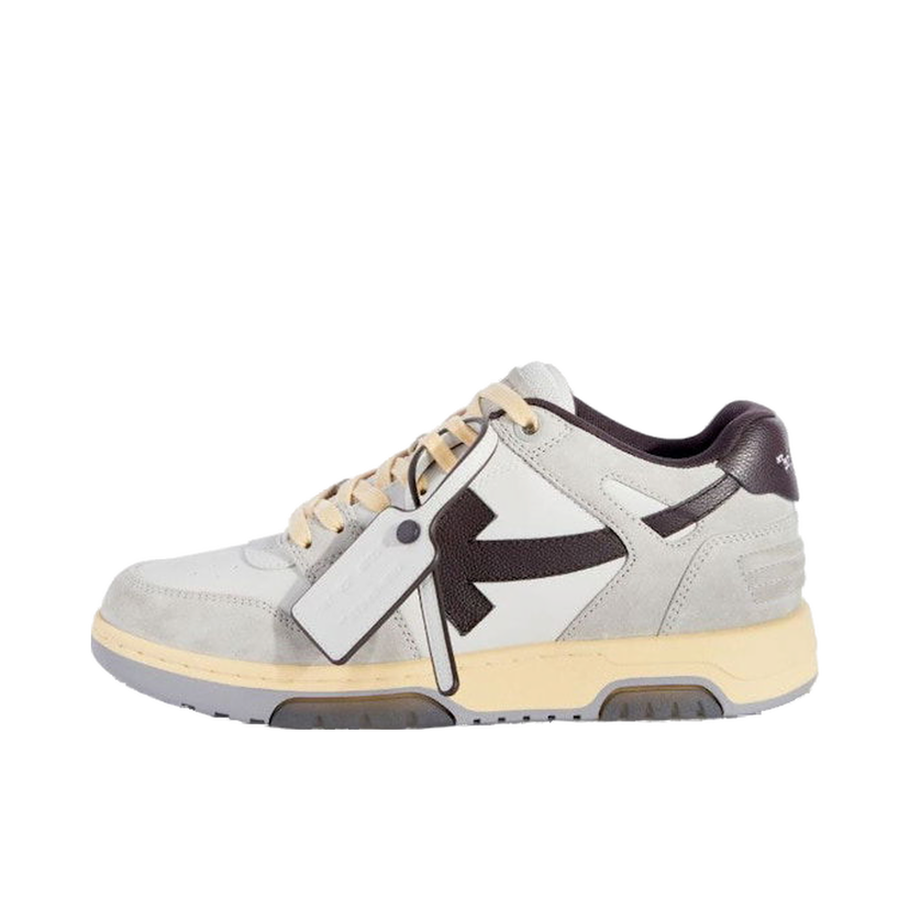 Sneakers og sko Off-White Out Of Office OOO Low Tops Light Grey Anthracite Grå | OMIA189S24LEA0110511