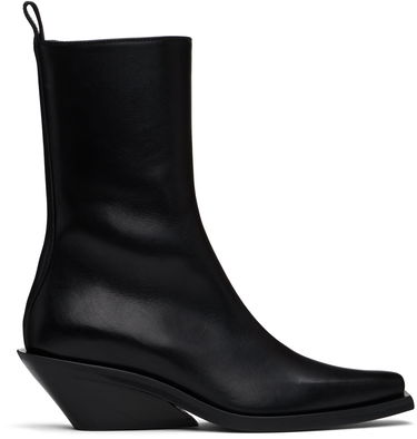 Kjole Ann Demeulemeester Ann Demeulemeester Vesper Leather Boots Sort | 2402-W-A04-LT141-099, 0