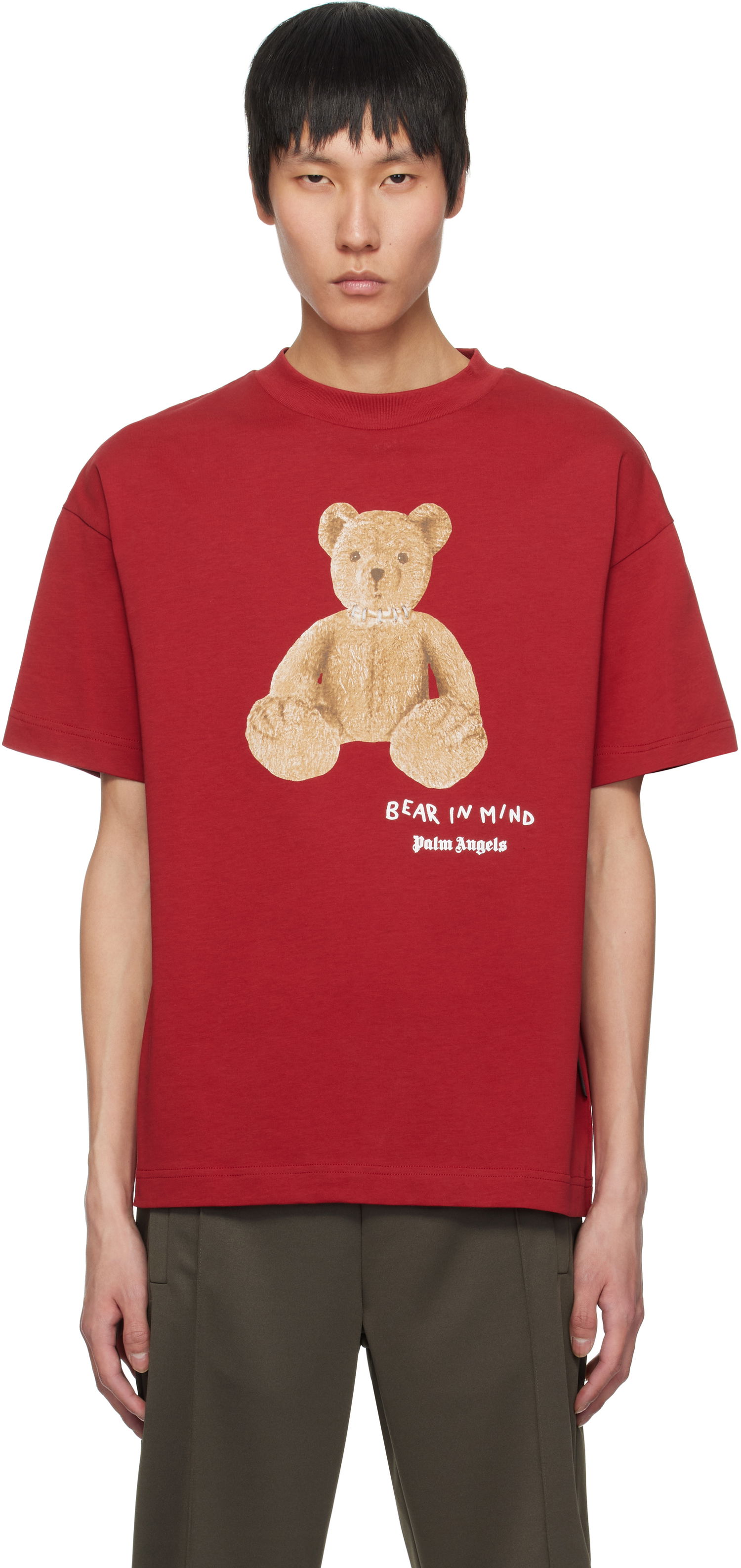 T-shirt Palm Angels Palm Angels 'Bear in Mind' T-Shirt Rød | PMAA001S25JER0052560, 0