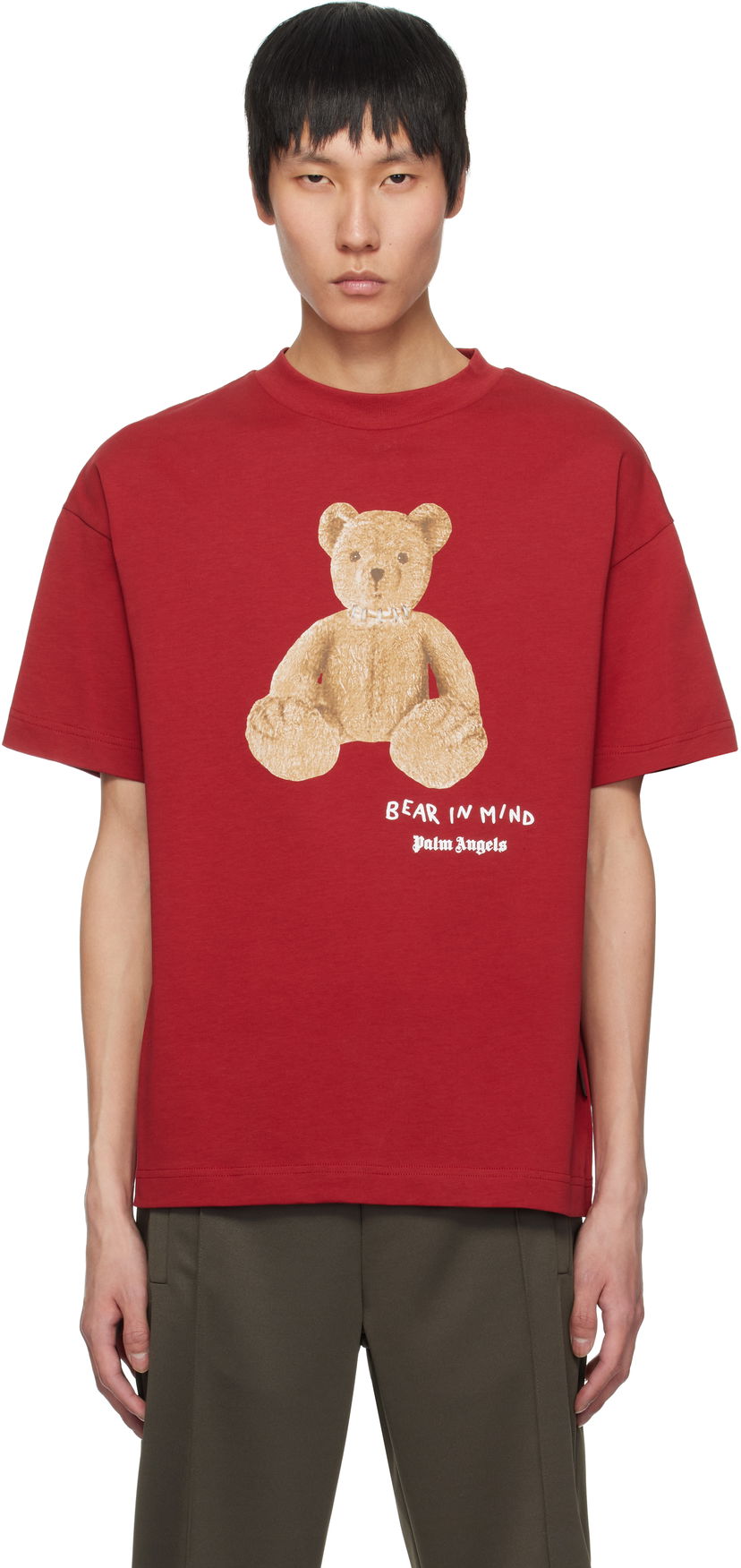 T-shirt Palm Angels Palm Angels 'Bear in Mind' T-Shirt Rød | PMAA001S25JER0052560