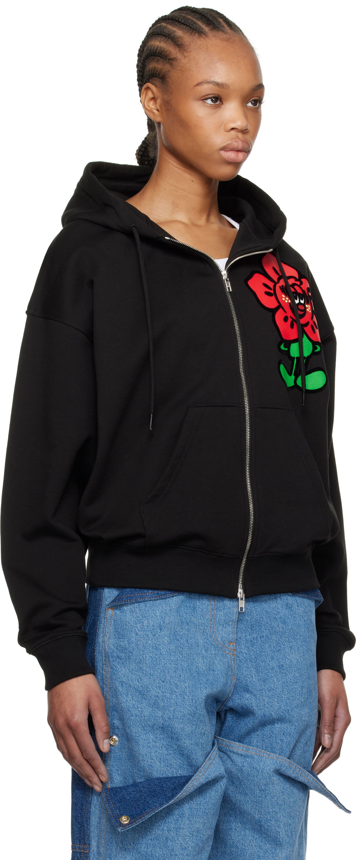 Sweatshirt KENZO Kenzo Paris VERDY Edition Oversized Zip-Up Hoodie Sort | FF52SW1864MF, 1