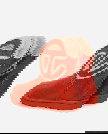 Sneakers og sko UGG Telfar Logo Mini Crinkle Leather Boots Spicy Pumpkin Rød | 1155790 SYP, 5