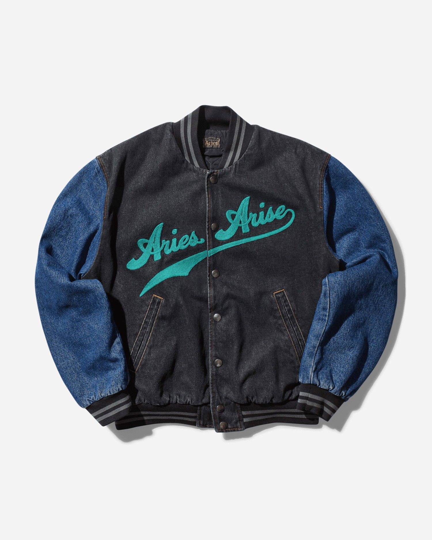 Bomberjakke Aries Varsity Denim Jacket Sort | AR7030302 MLT, 1