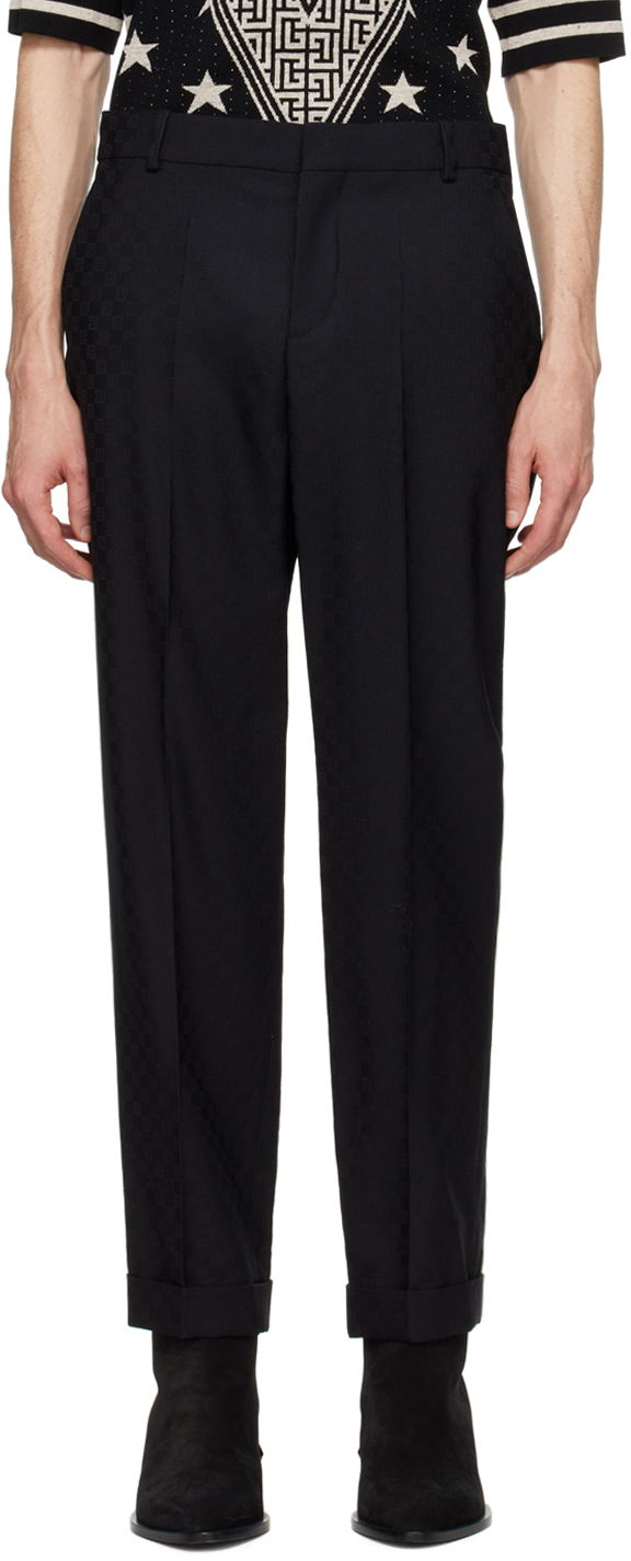 Bukser Balmain Monogram Trousers Sort | CH1PM030WC54, 0