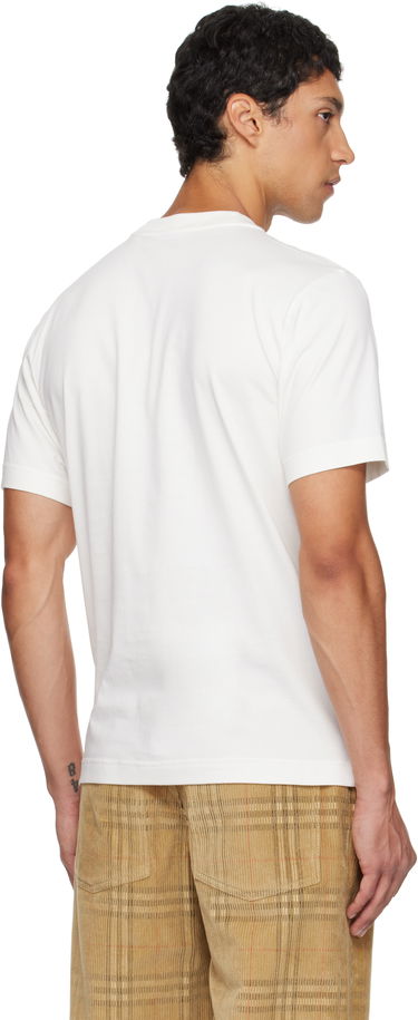 T-shirt Burberry Burberry Knight Stamp Cotton T-Shirt Hvid | 8110112, 2
