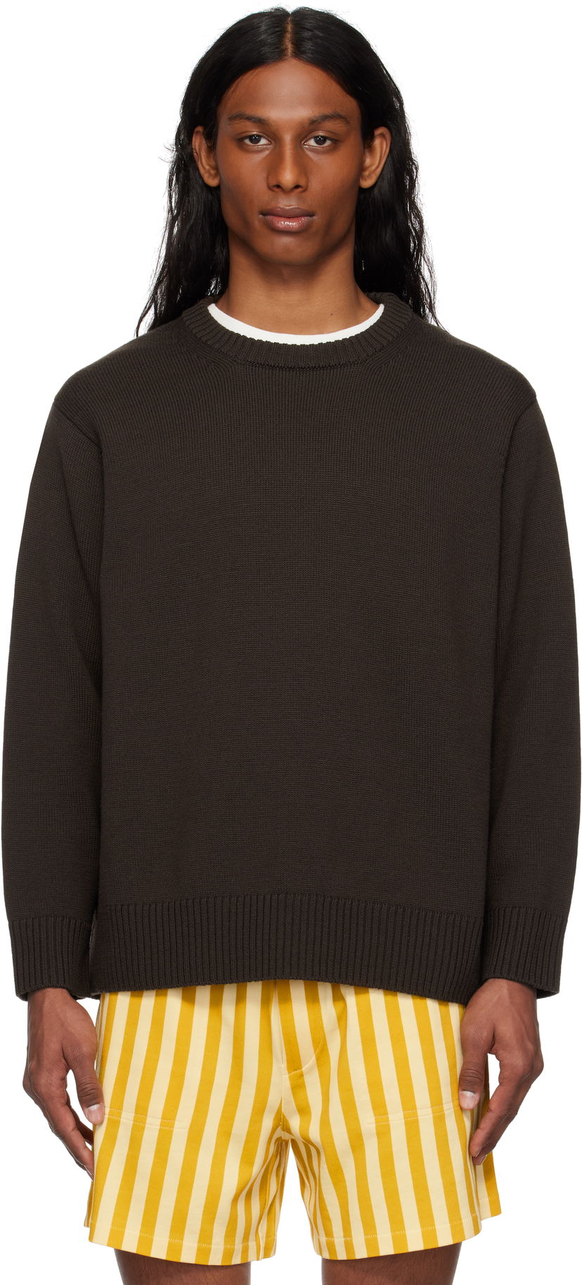 Sweater Bode Bode Juniper Sweater Brun | MRS25KT028