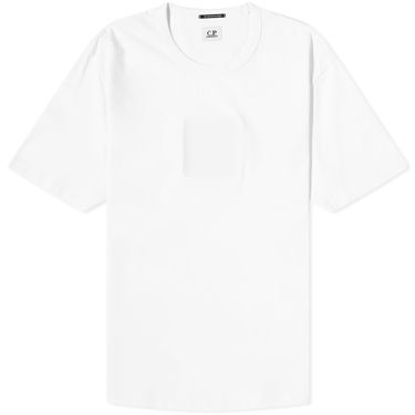 T-shirt C.P. Company Mercerized Logo T-Shirt Hvid | 15CLTS197A-006370W-101, 0