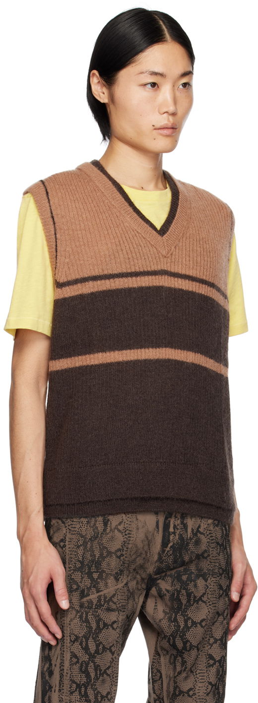 Sweater Paul Smith Paul Smith Commission Edition Striped Knit Vest Brun | M1R-306Y-L02195-64, 1