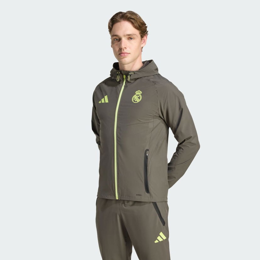 Jakke adidas Performance Real Madrid Tiro 25 Competition Travel Jacket Grøn | JV5322