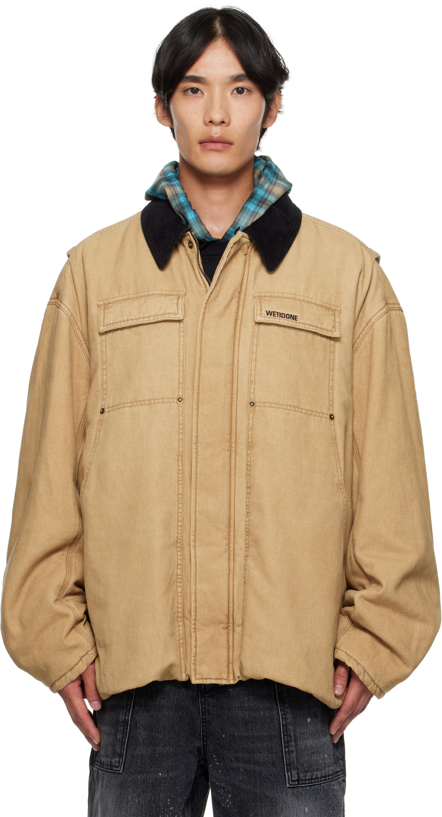 Jakke We11done We11done Washed Work Jacket Beige | WD-JP2-25-070-U-BG, 0