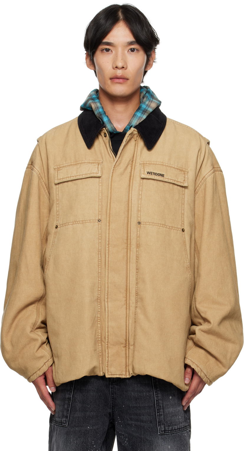 Jakke We11done We11done Washed Work Jacket Beige | WD-JP2-25-070-U-BG