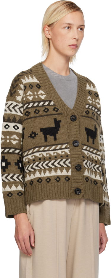 Sweater Max Mara Llama Motif Fair Isle Cardigan Flerfarvet | 2525346092600, 1