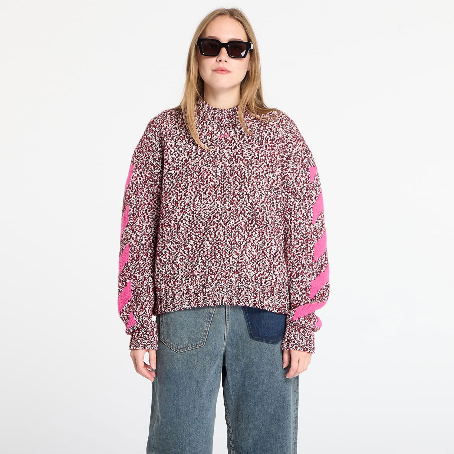 Sweater Off-White Mouline Arrow Knit Crewneck Flerfarvet | OWHE10JF25KNI0012632, 0