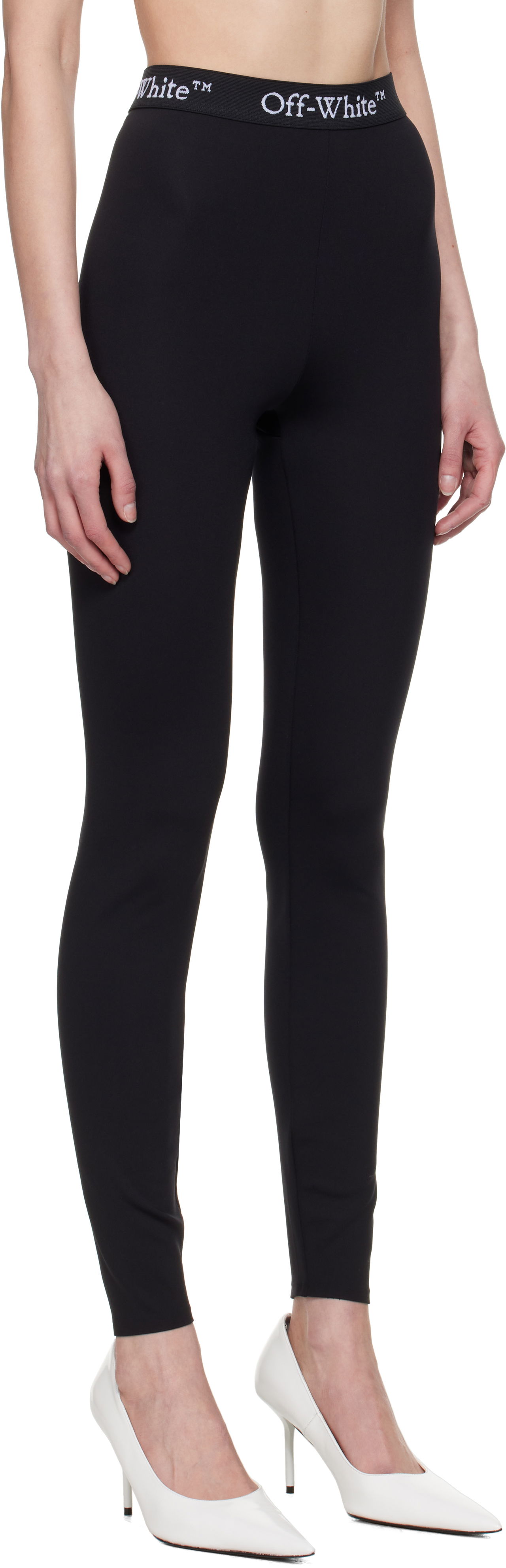 Leggings Off-White Off-White Logo Band Sport Leggings Sort | OWVV003S25JER0011000, 1