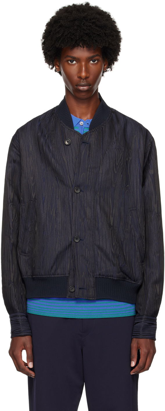 Bomberjakke Paul Smith PS Paul Smith Graphic Pattern Bomber Jacket Mørkeblå | M2R-872Y-N22133-49, 0