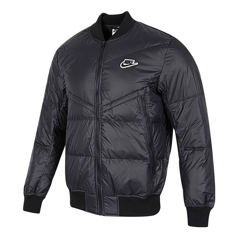Bomberjakke Nike Puffer Bomber Jacket Sort | DV4275-010